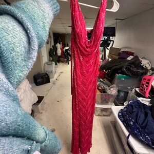 Stunning fushia Sequin Gown